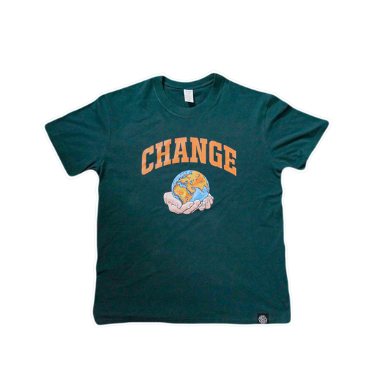 Change the world tee - Olive Green