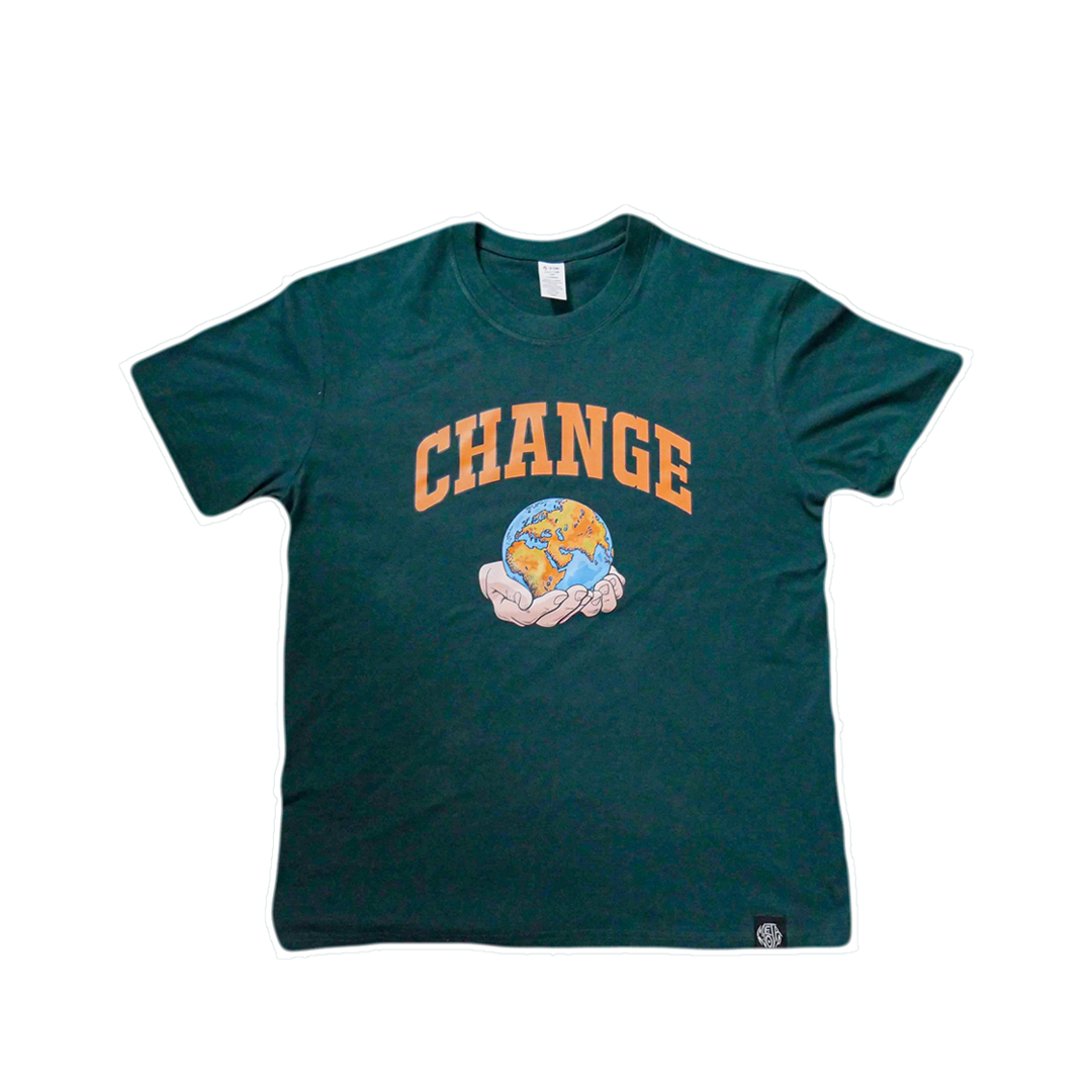 Change the world tee - Olive Green