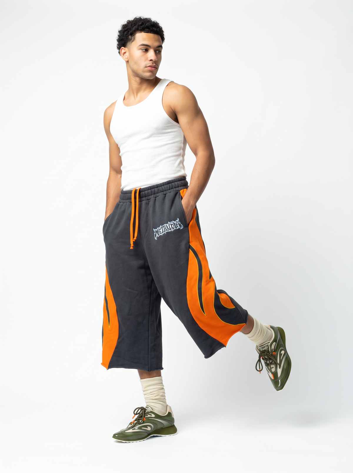 "Uzumaki" Cropped Sweatpants